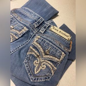 Like New Rock Revival Embellished Jeans